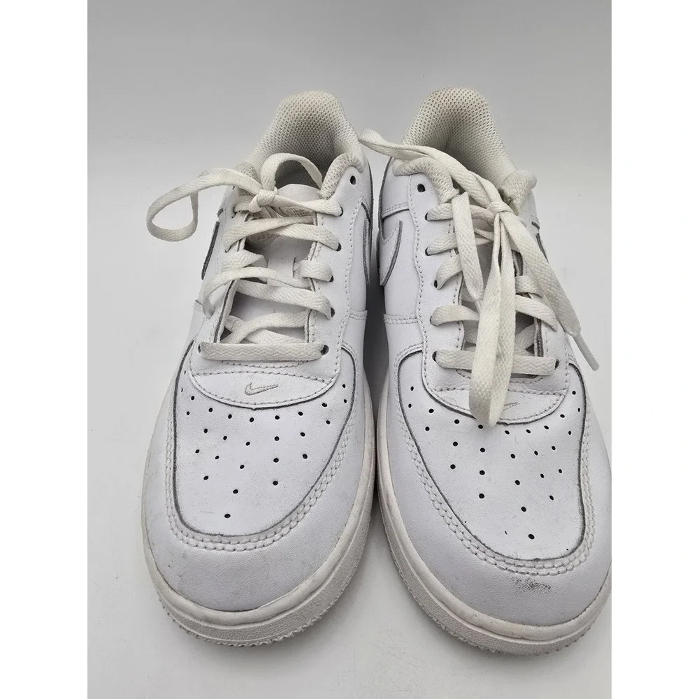 Nike Air Force 1 LE All White Low Top Sneakers Kids Youth Shoes DH2925-111 Sz 3Y